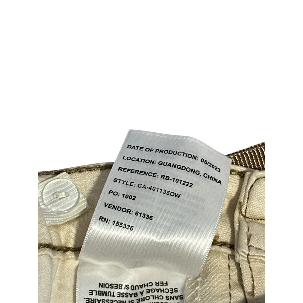 Celebrity Ace‎ GIRLS Size 8 Beige Cargo Pants W/ Belt Cot/Ray/Spandex RN155336